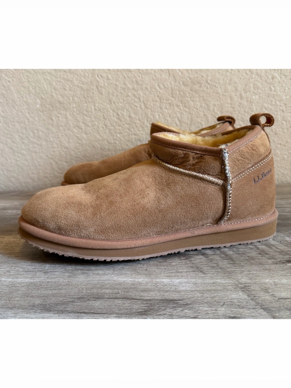 L.L. Bean Wicked Good Slippers cozy shearling lamb fur Womens Size 10